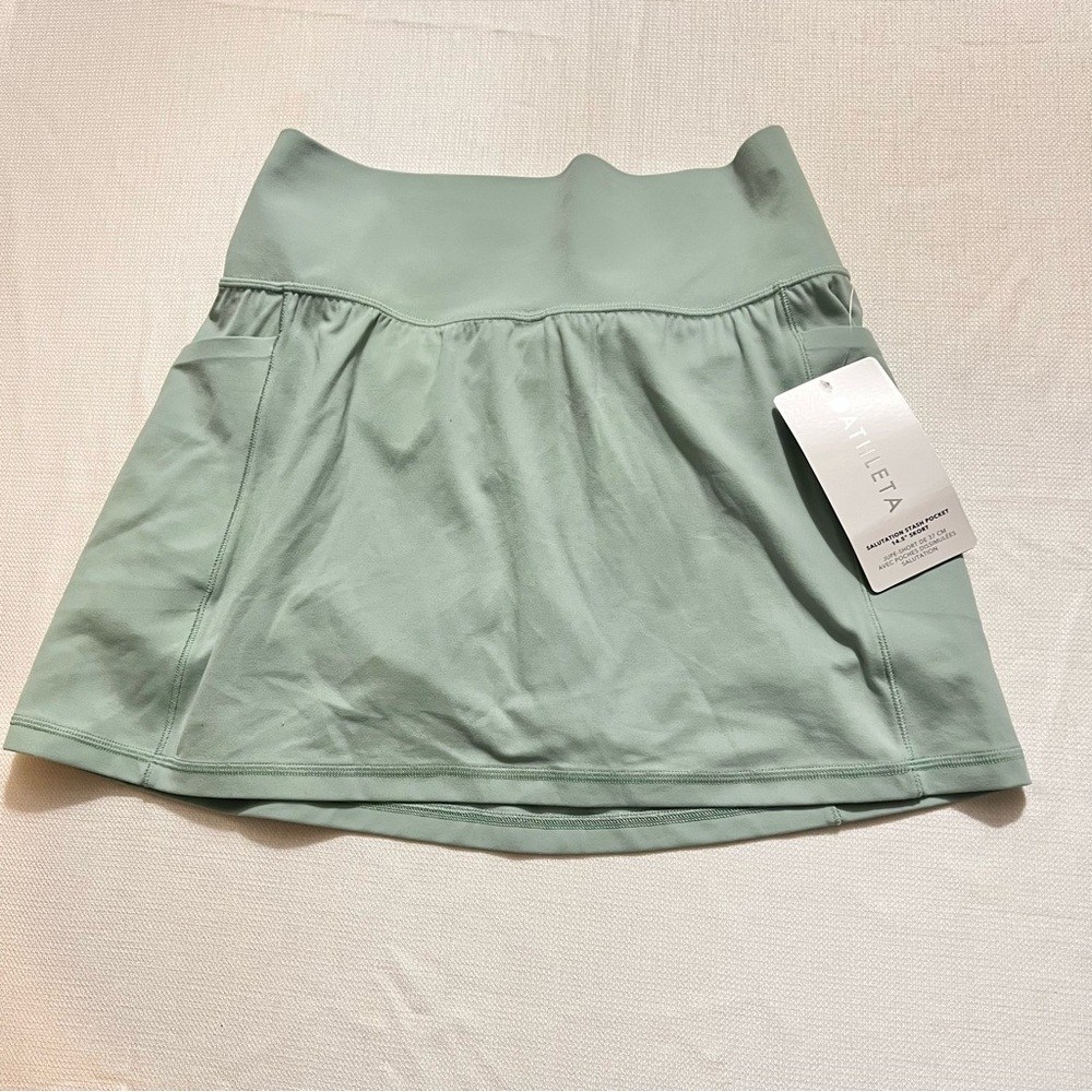 Athleta NWT S Salutation Stash Pocket 14.5” Skort Lagoon (Mint Green) - Picture 5 of 12